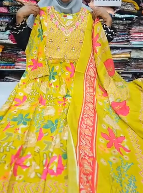 Anarkali Kurti with Dupatta Set | KS1156